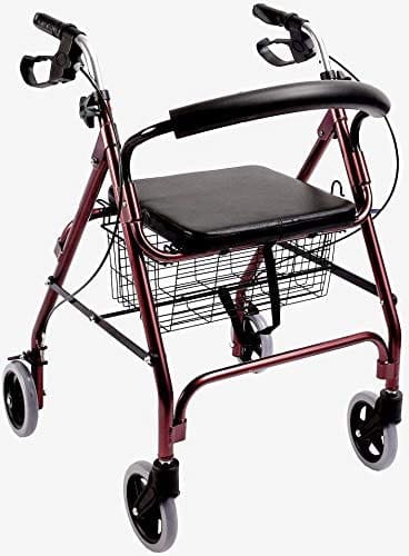 Rolator de ruedas con asiento y frenos mas bandeja porta objetos