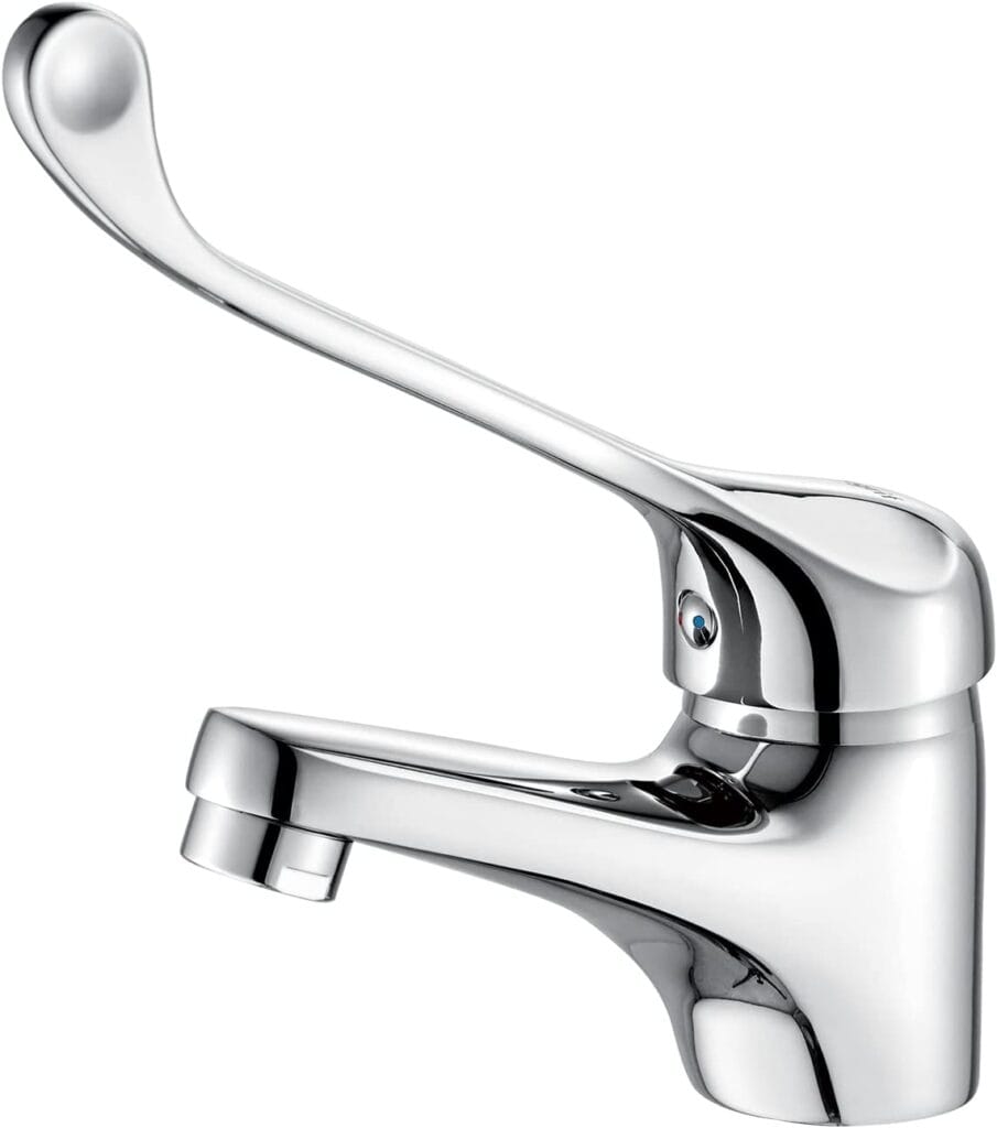 Ibergrif Bari Grifo Gerontologico Lavabo Mezclador Monomando para Bano Maneta Higienica Medical de CodoCromo