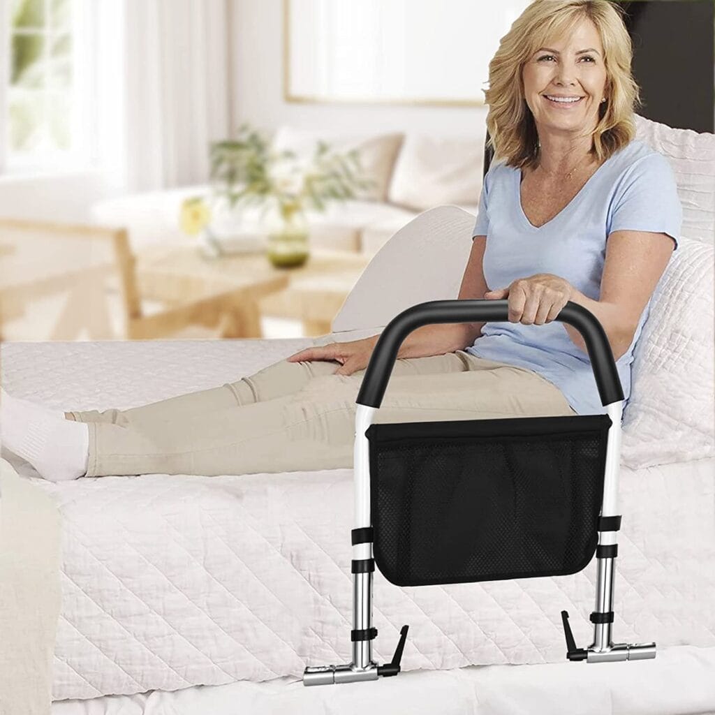 Barandilla Cama Adultos，Rieles de Cama para Adultos Mayores，Barandilla Asidera de Cama para Acostarse y Levantarse con Altura Regulable